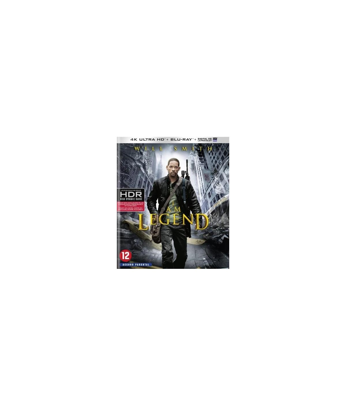 Couverture Blu-ray avec Will Smith. Texte : I Am Legend.
