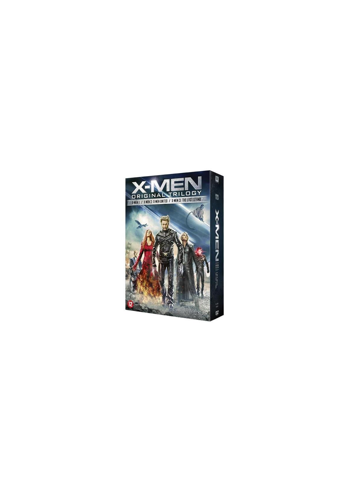 X-Men filmbox. De cover toont personages uit de film, met de titel bovenaan.
