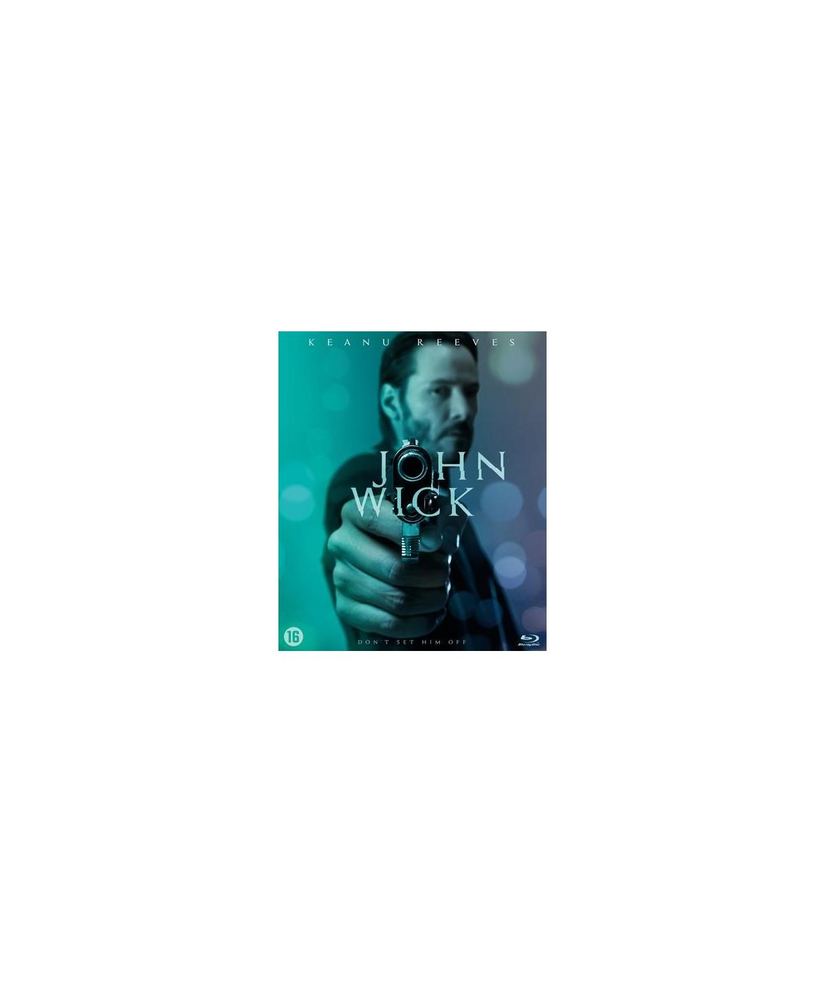 Filmposter: Keanu Reeves met een pistool. Titel: John Wick.