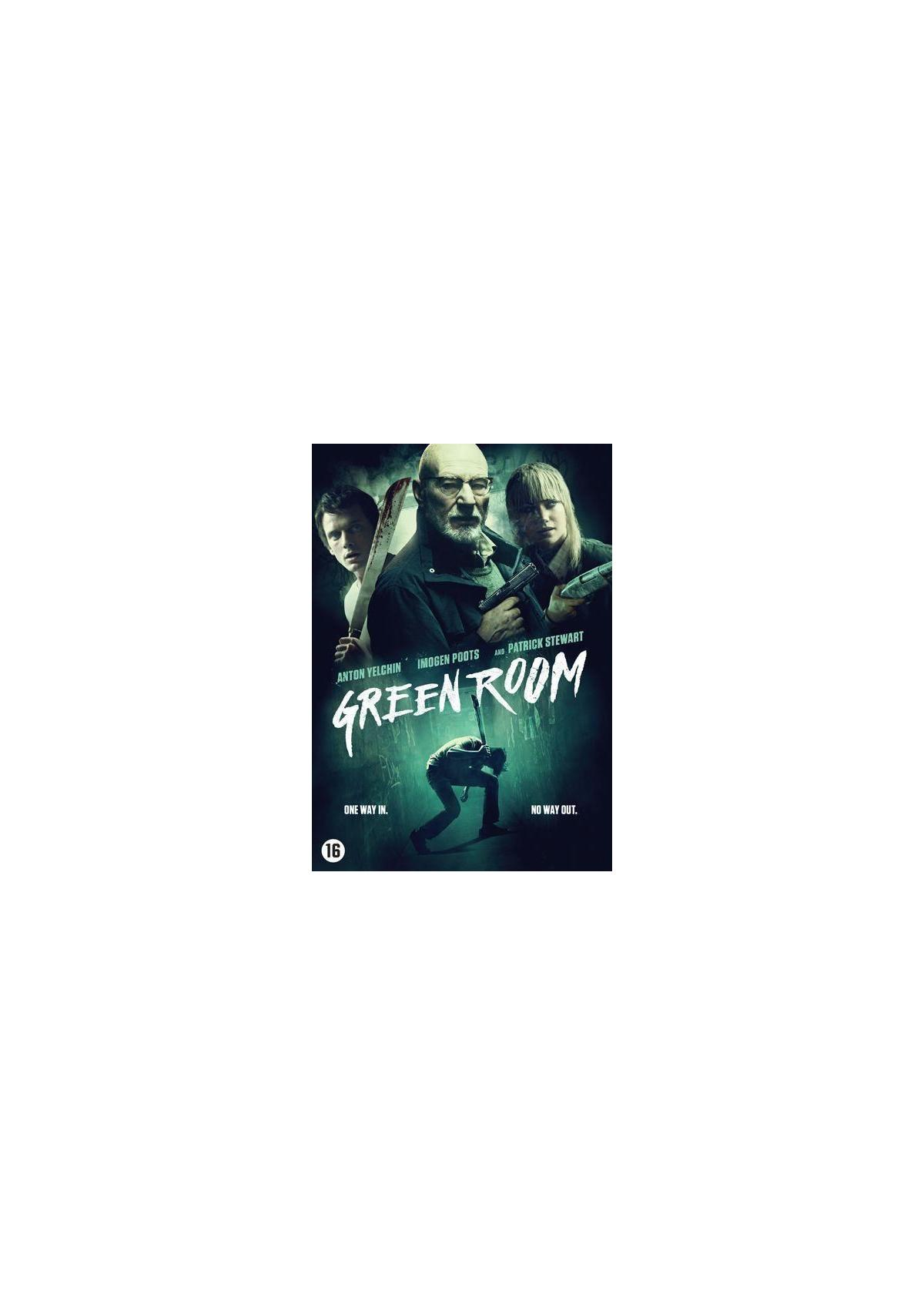 Couverture du film: Trois personnes avec des armes. Titre: Green Room.