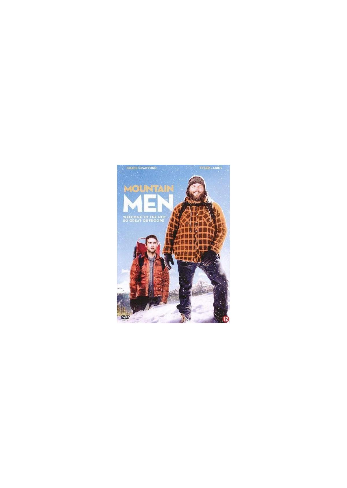DVD-hoes van 'Mountain Men'. Twee mannen in winterkleding in sneeuw.