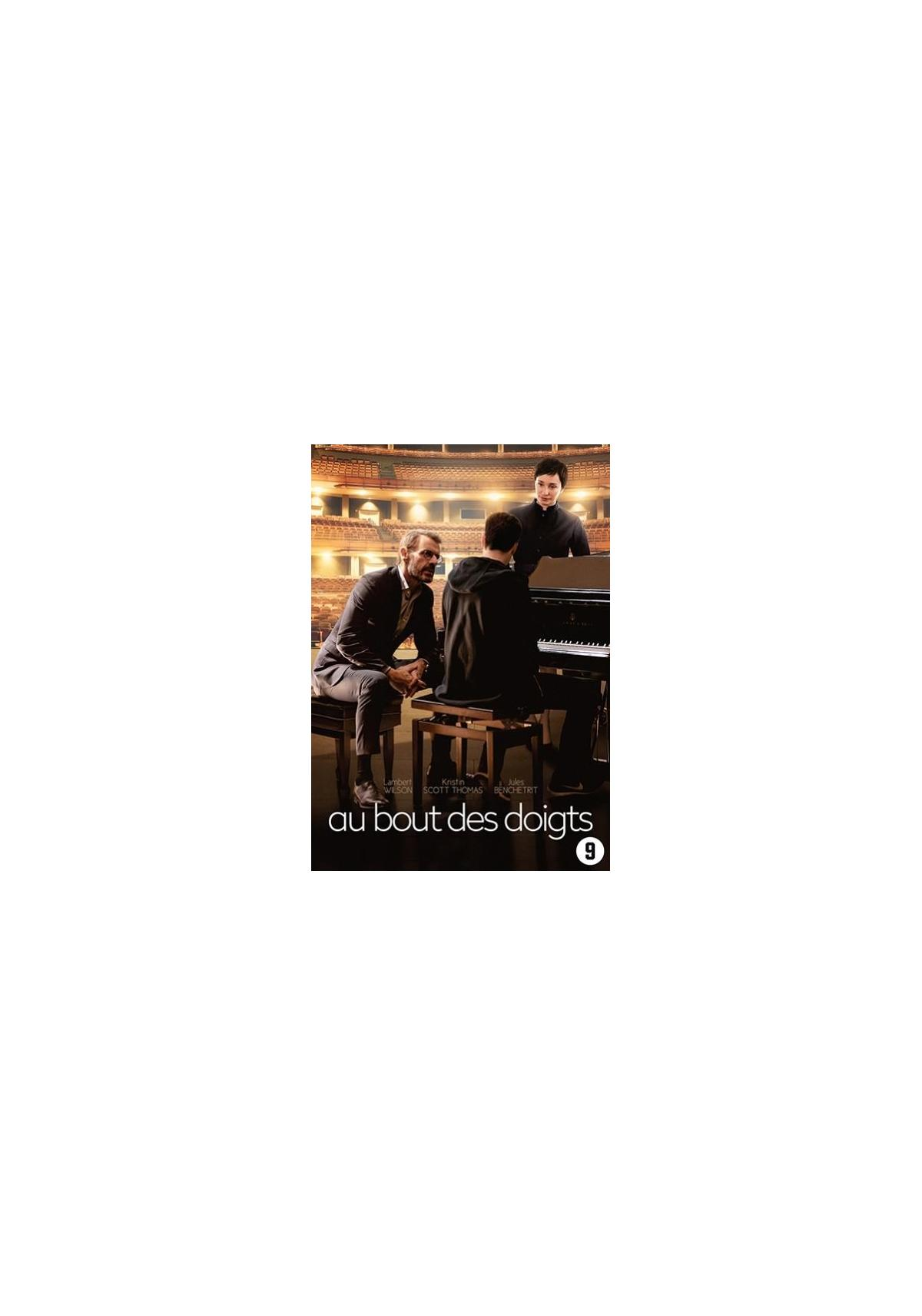 Filmposter voor Au bout des doigts. Twee mannen bij een piano. De titel staat onderaan.
