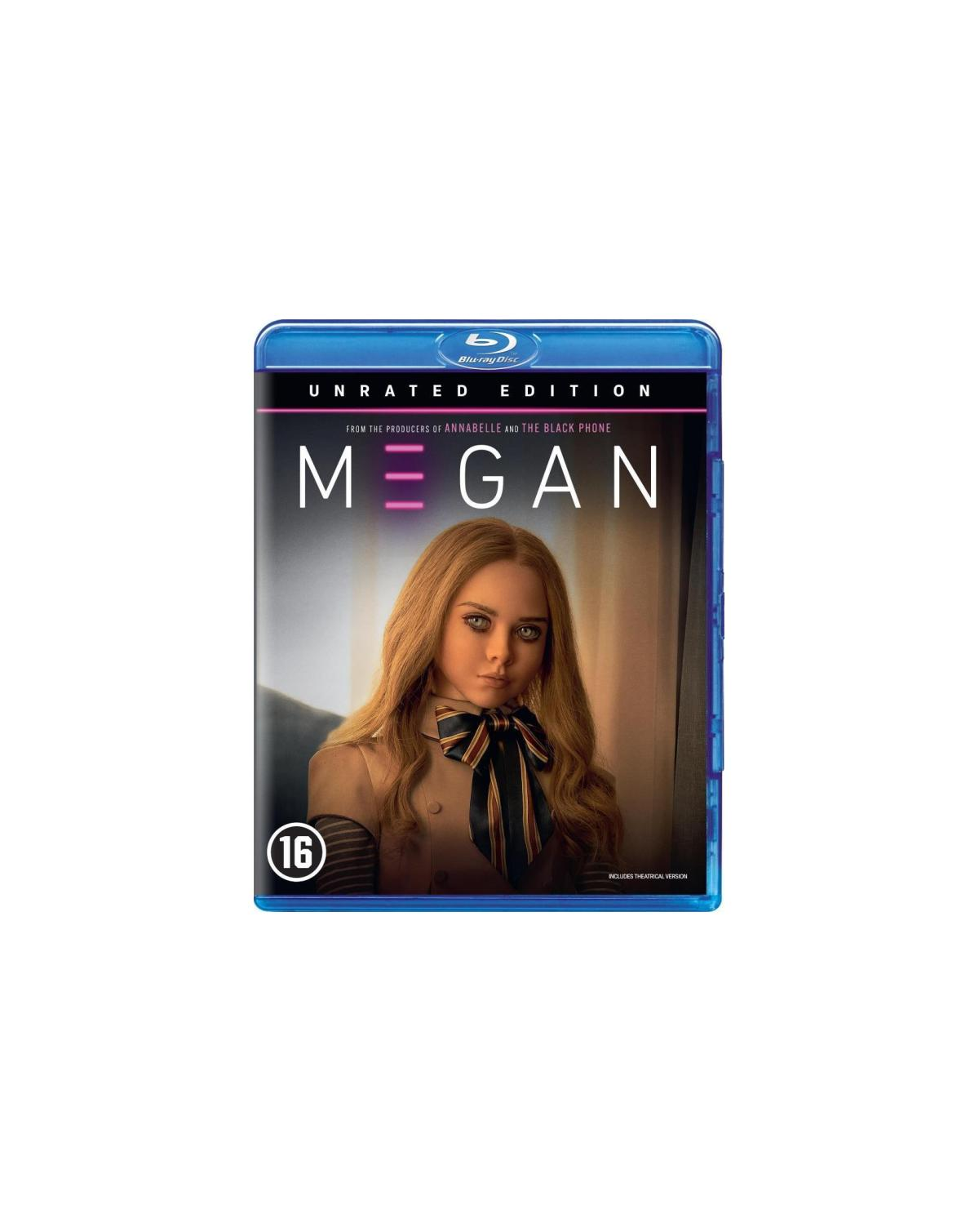 Filmposter. Blonde pop met vlinderdas. Titel: Megan. Niet-geclassificeerde editie.
