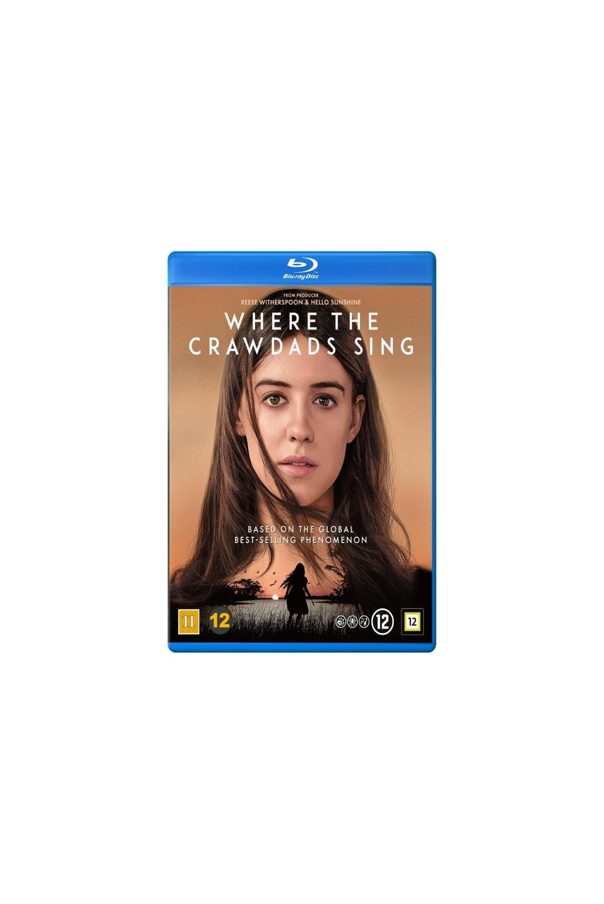 Filmposter: Where the Crawdads Sing, vrouw met donker haar, silhouet op de achtergrond.