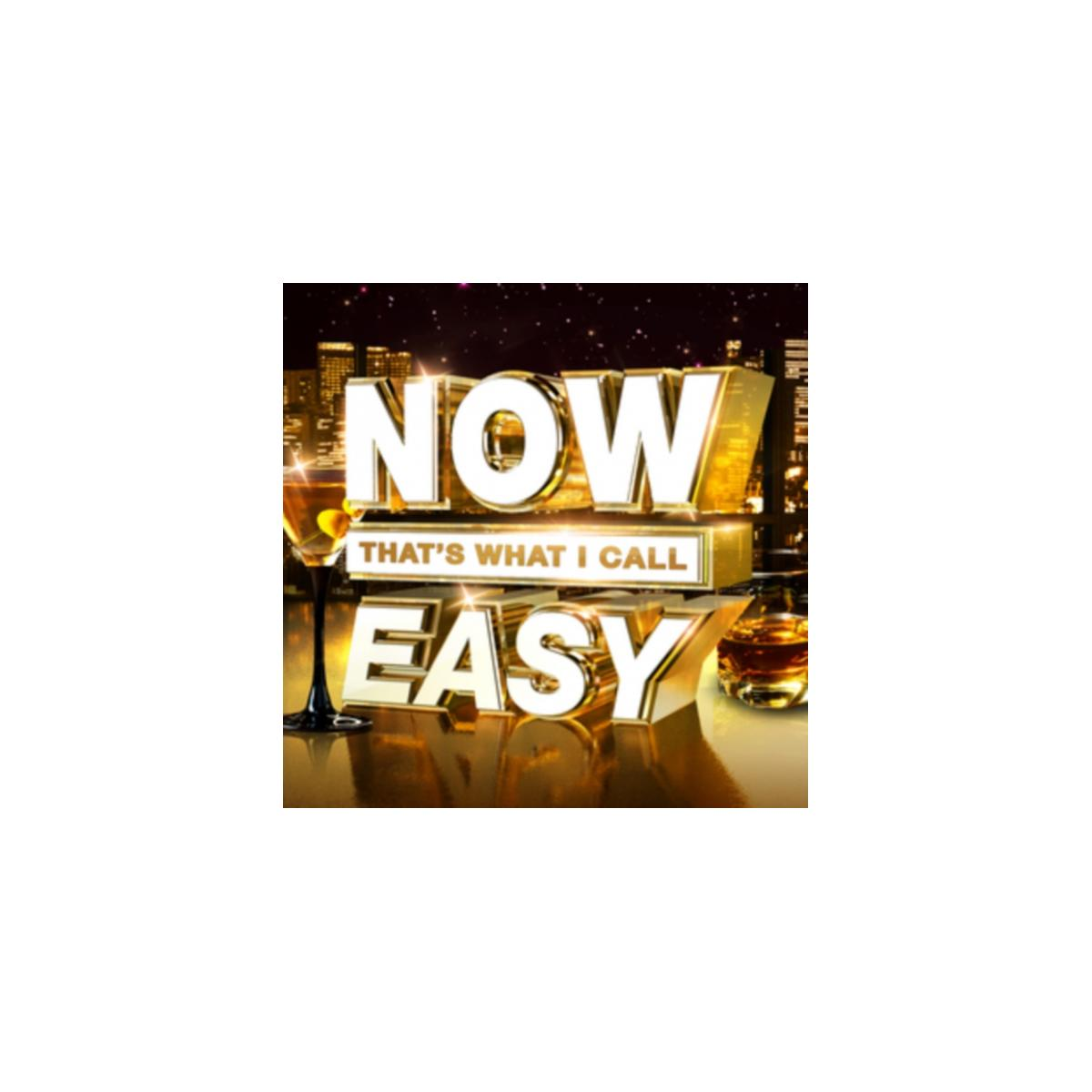 Pochette de l'album Now That's What I Call Easy avec un verre et une bouteille.
