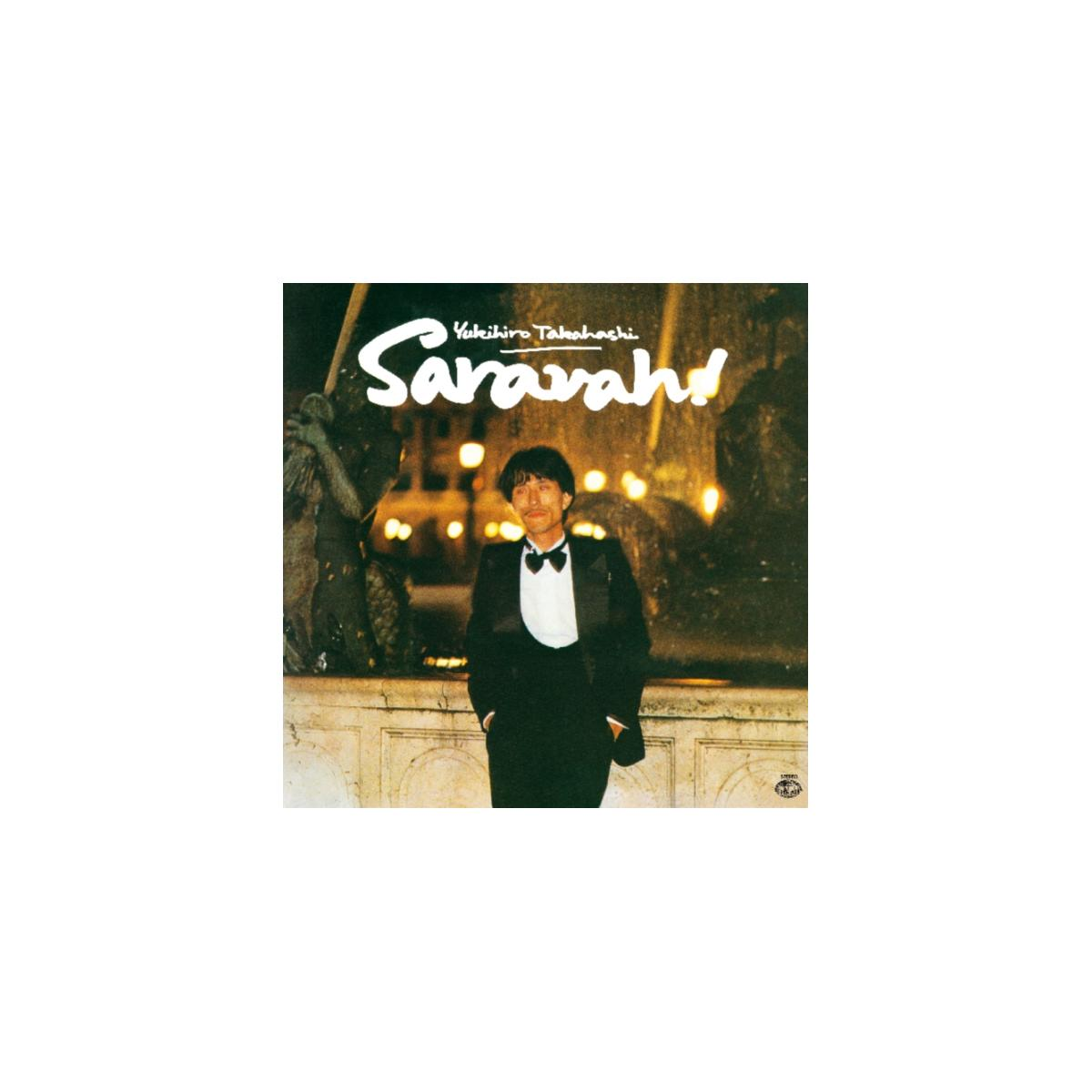 Albumhoes: Man in smoking, titel 'Saravah!', fontein achtergrond.