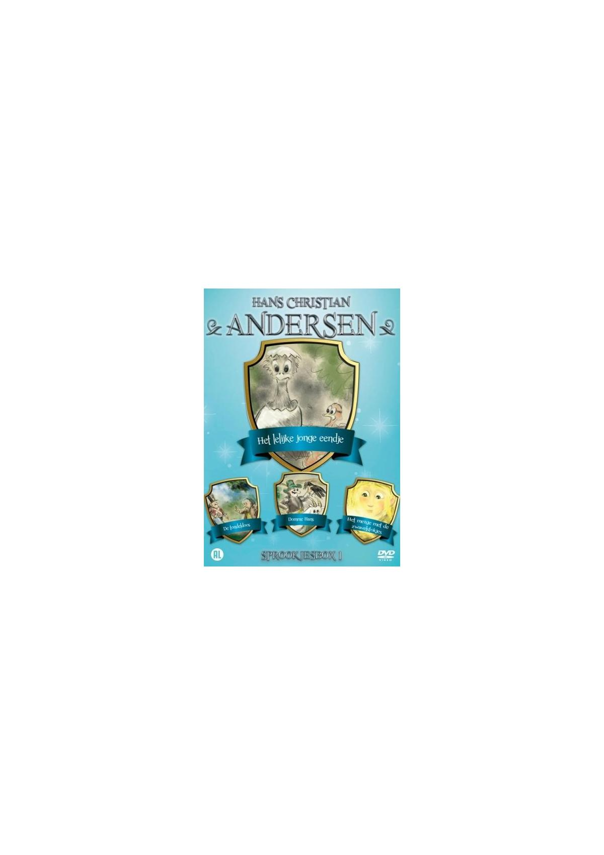 DVD-cover van Hans Christian Andersens 'Het lelijke jonge eendje'.