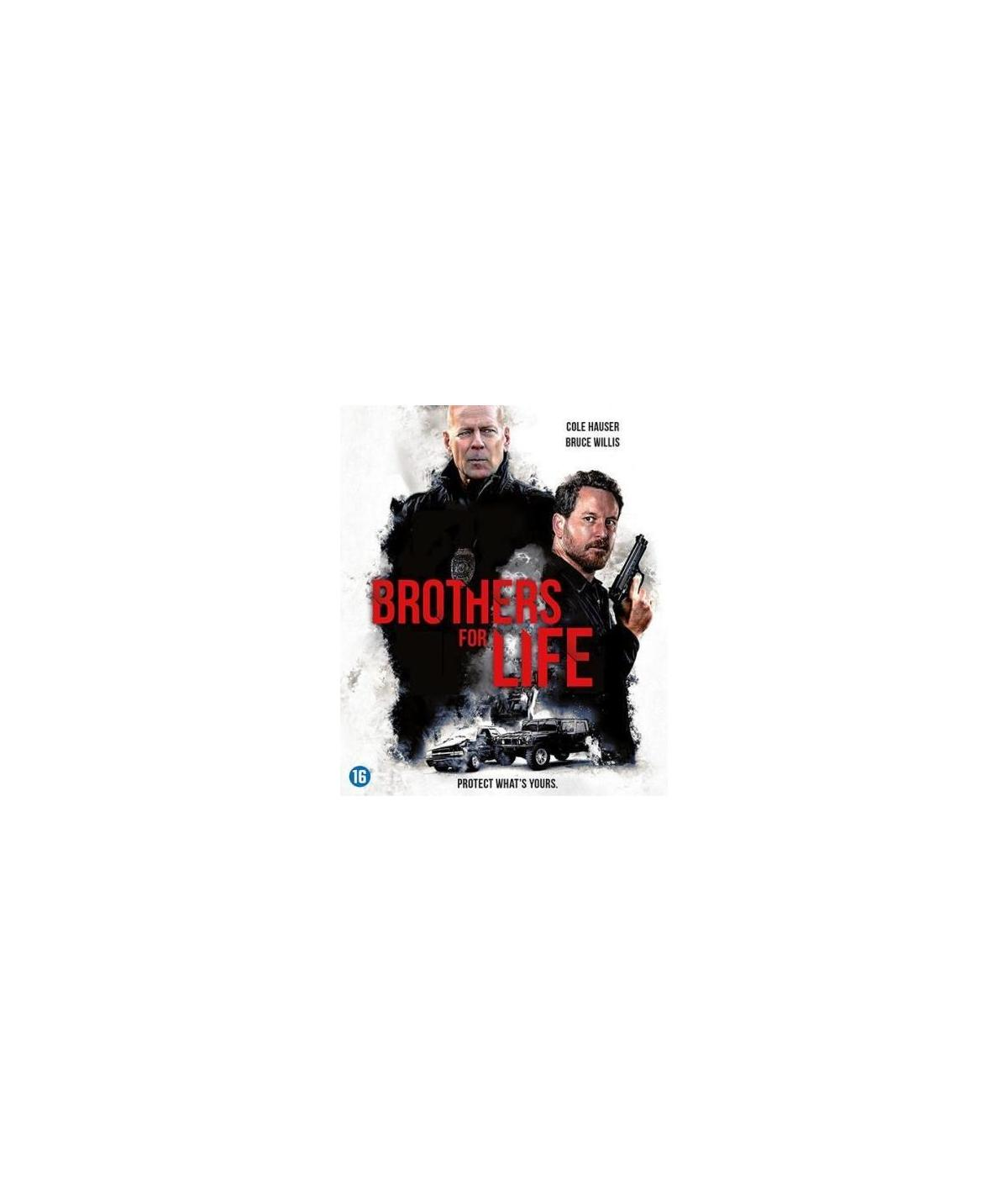 Brothers for Life DVD-cover, twee mannen met wapens.