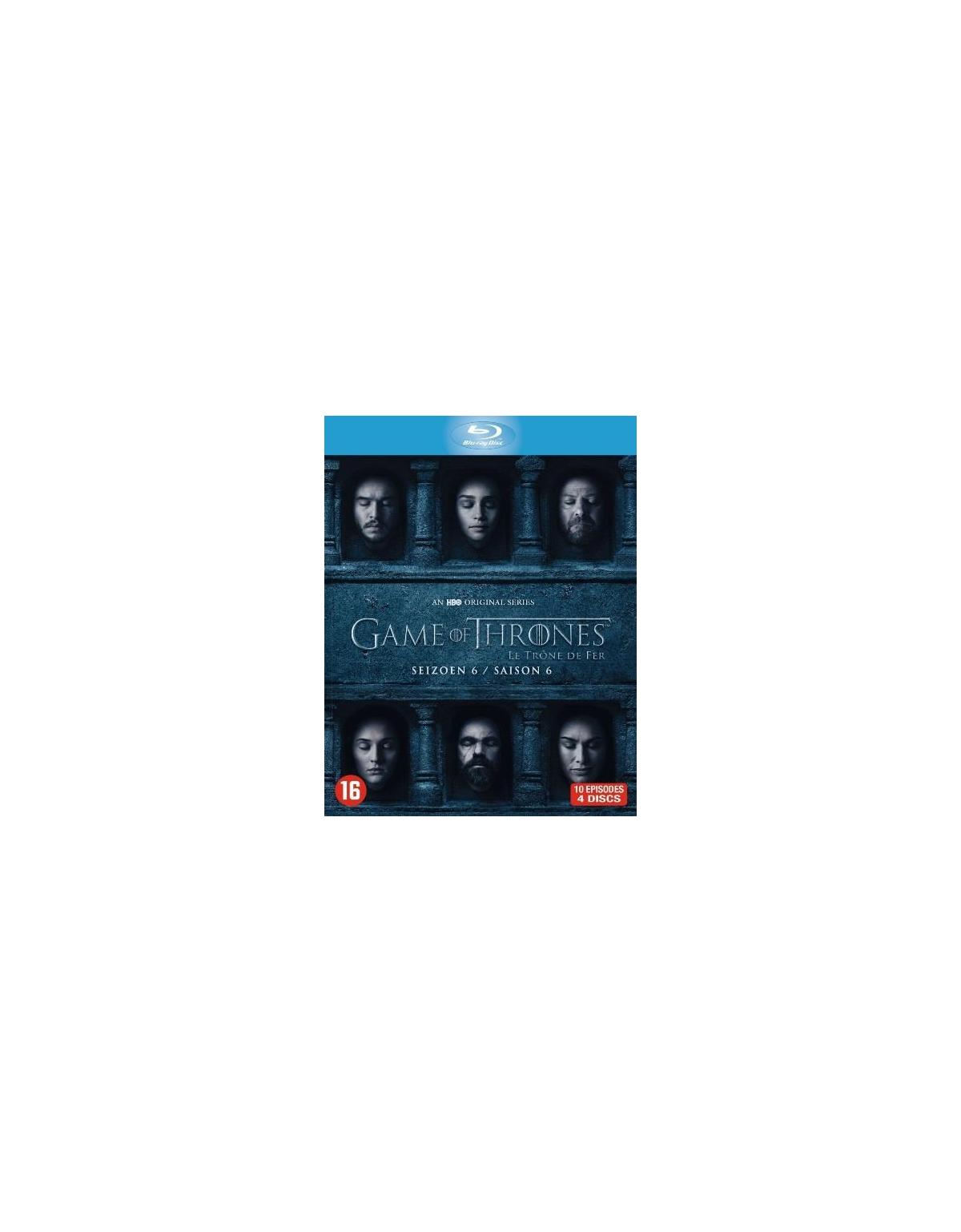 Game of Thrones DVD-hoes met gezichten in steen.