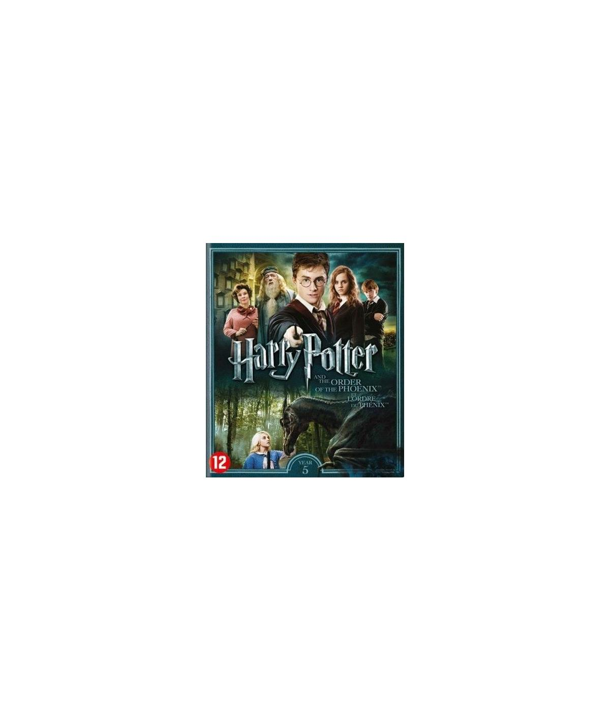 DVD-hoes van de Harry Potter-film. Personages staan in het midden. Tekst: Harry Potter en de Orde van de Feniks.