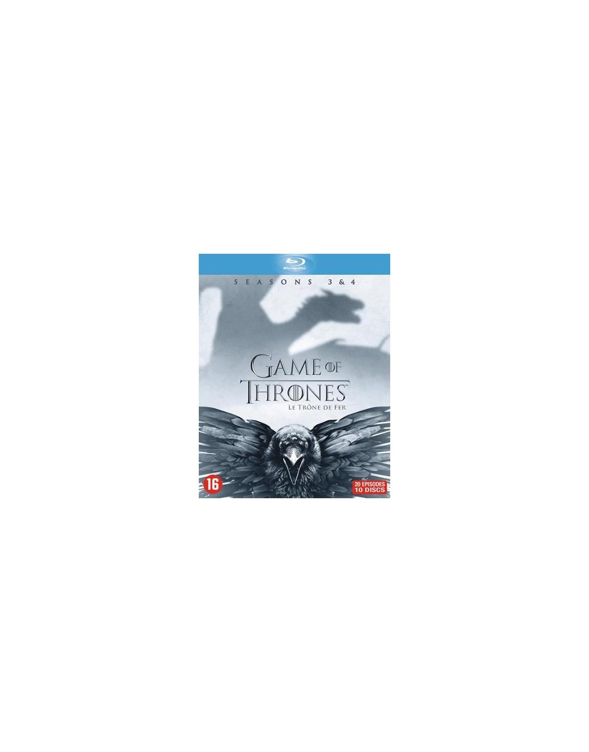 DVD-hoes. Een raaf en tekst: Game of Thrones.