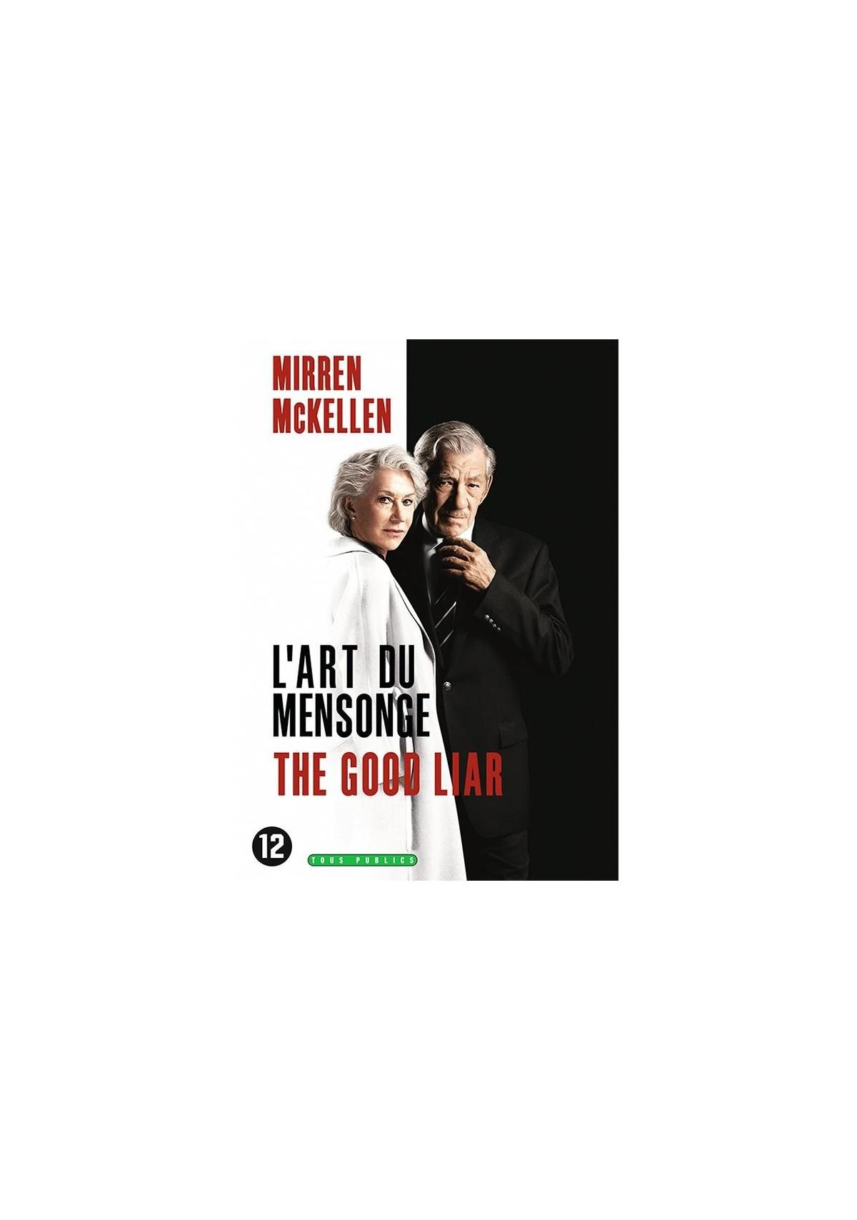 Filmposter: Mirren McKellen. 'L'art du Mensonge/The Good Liar'. Twee mensen kijken in de camera.