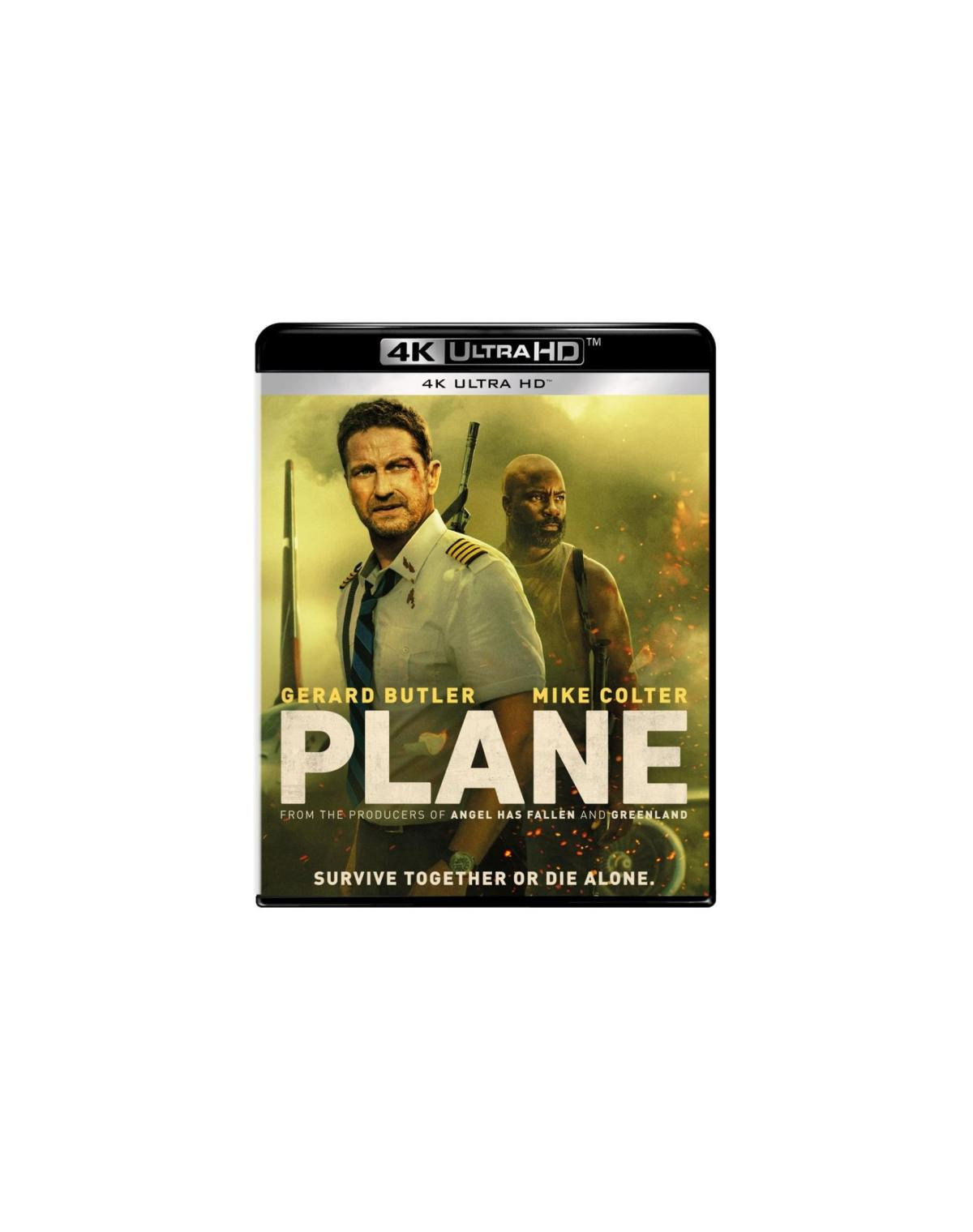 Couverture DVD. Gerard Butler et Mike Colter. Titre : Plane.