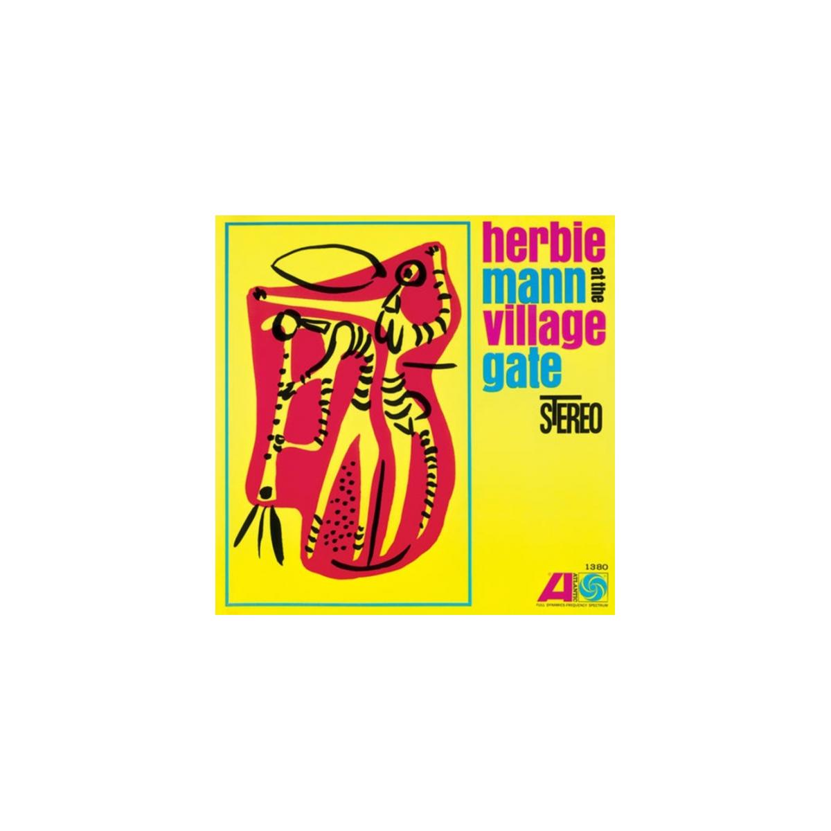 Pochette d'album : Art abstrait avec une silhouette de musicien. Titre : 'Herbie Mann'.