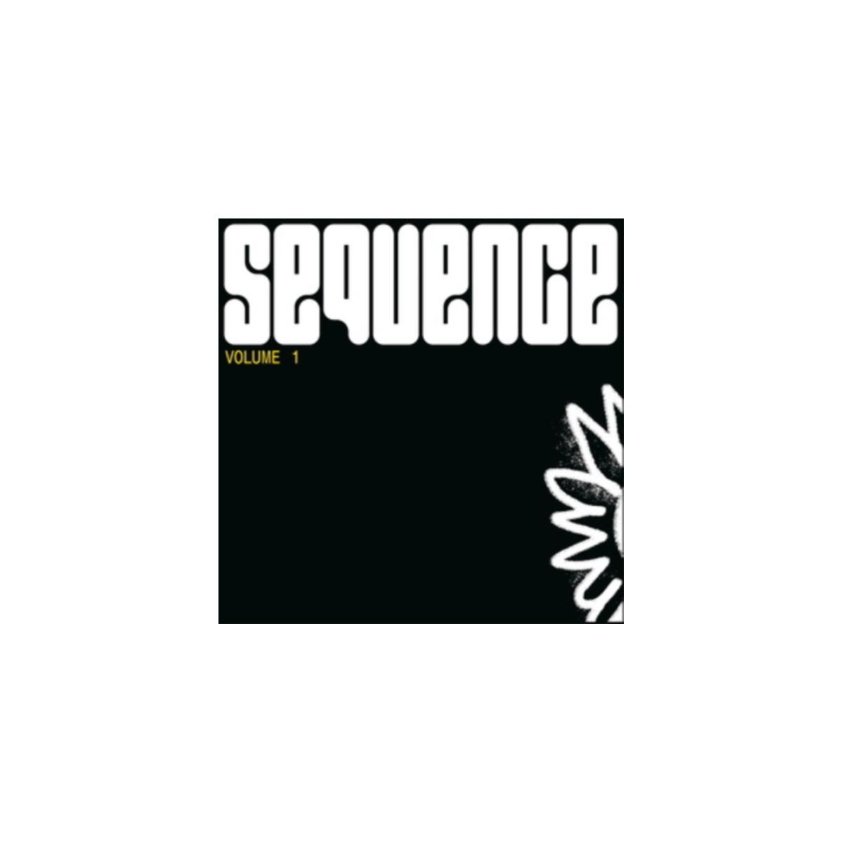Albumhoes: Zwarte achtergrond met witte tekst 'SEQUENCE VOLUME 1' en een witte afbeelding.