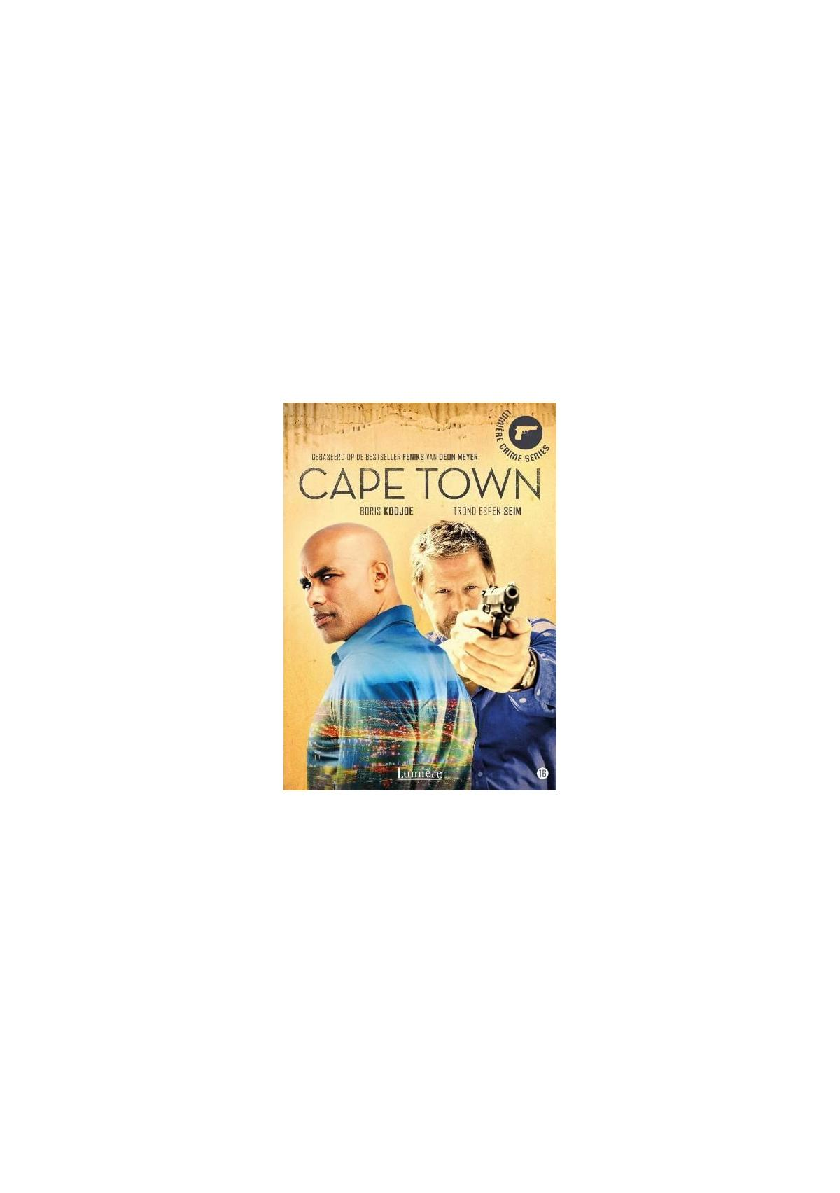 Filmposter. Twee mannen, één met een pistool. Titel: Kaapstad.