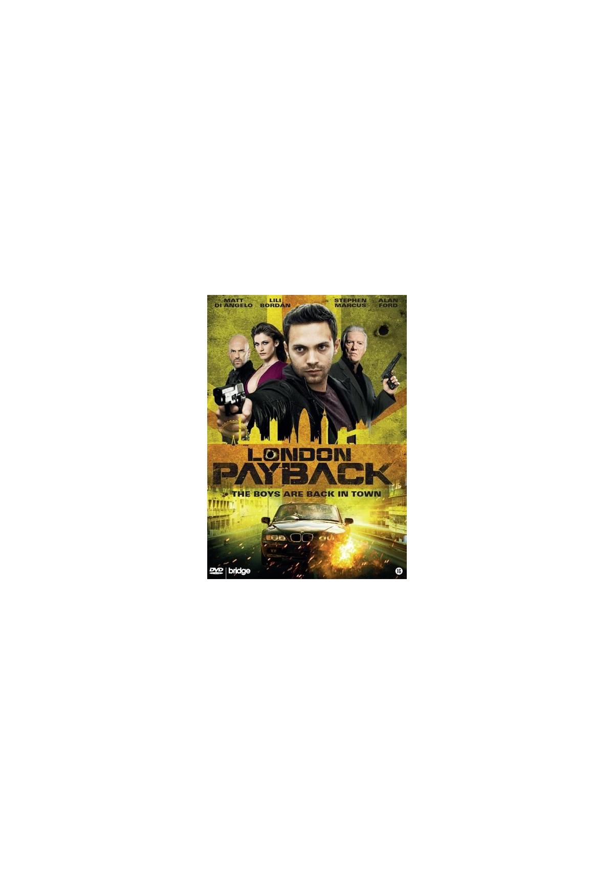 Couverture DVD. Acteurs avec des armes. Titre : London Payback, The Boys Are Back In Town.