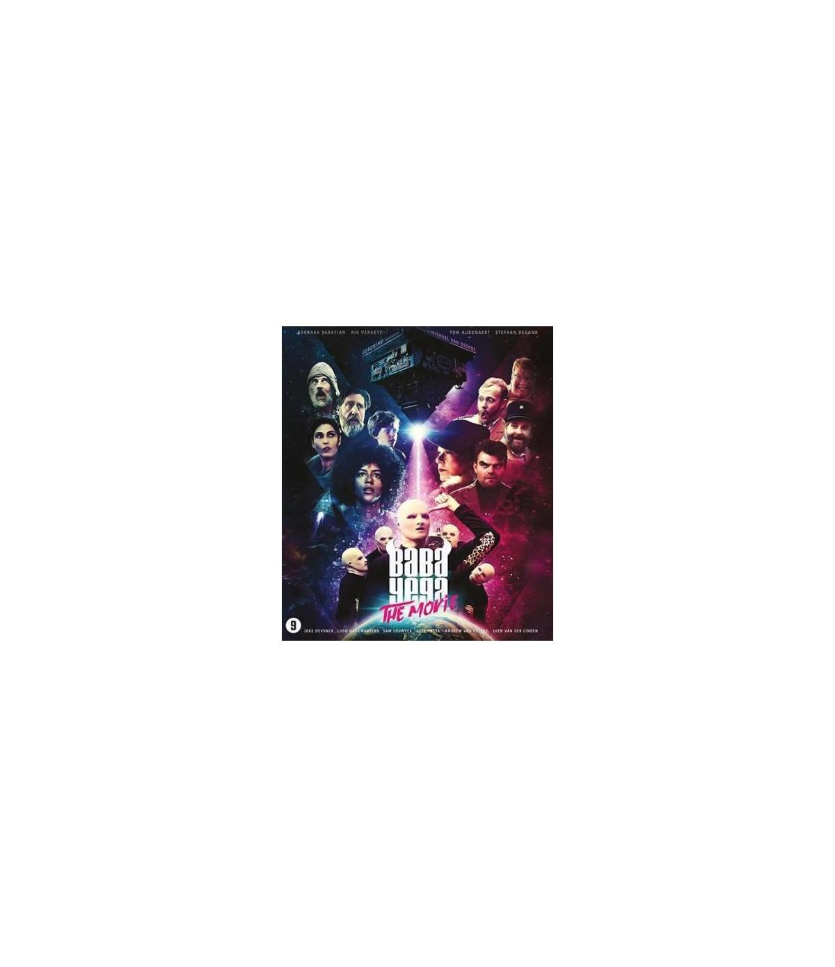 Jaquette DVD avec un groupe de personnes, le titre "Baba Yaga: The Movie".