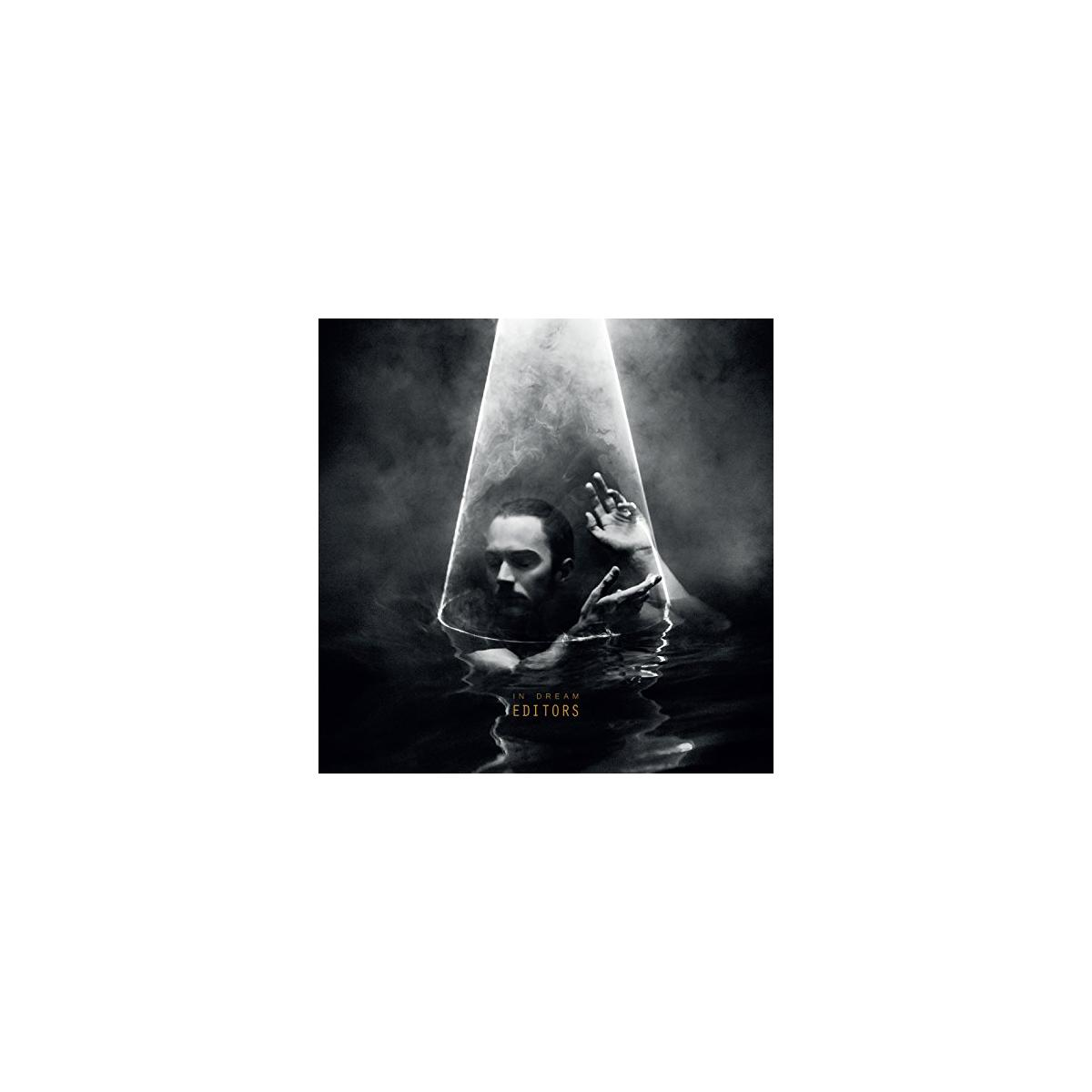 Pochette d'album en noir et blanc avec un homme dans l'eau. Le titre est 'IN DREAM EDITORS'.
