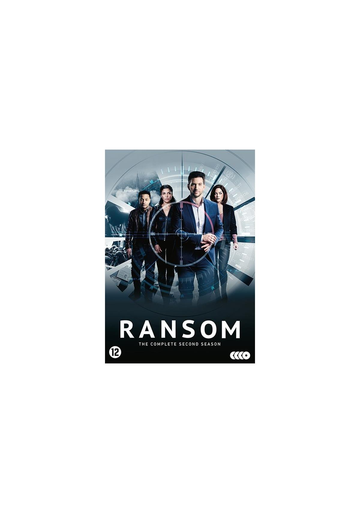 Couverture DVD : Quatre personnes devant une cible. Titre : Ransom, The Complete Second Season.