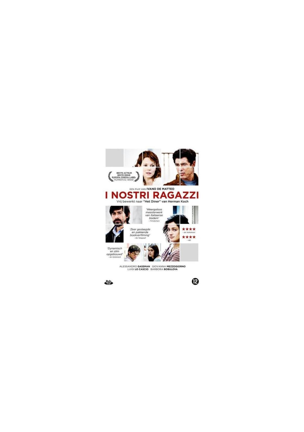 Couverture DVD pour 'I Nostri Ragazzi'. Des visages d'acteurs sont montrés. Le titre est au centre.