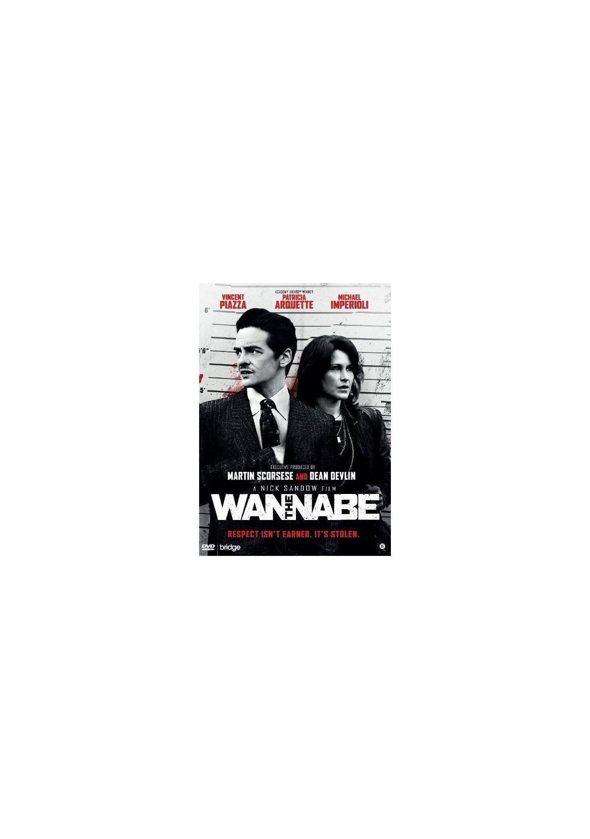 Affiche de film. Deux personnes en costume. Titre : The Wannabe.