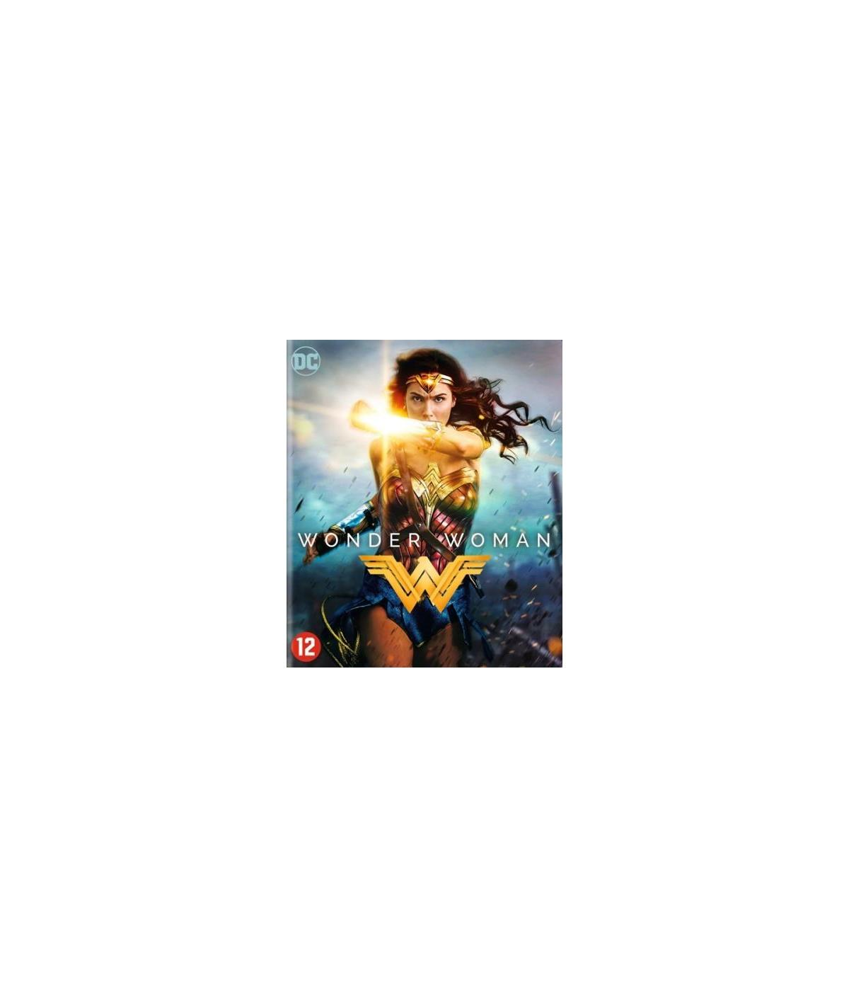 Filmcover: Wonder Woman met een gloeiend object, de titel is 'Wonder Woman'.