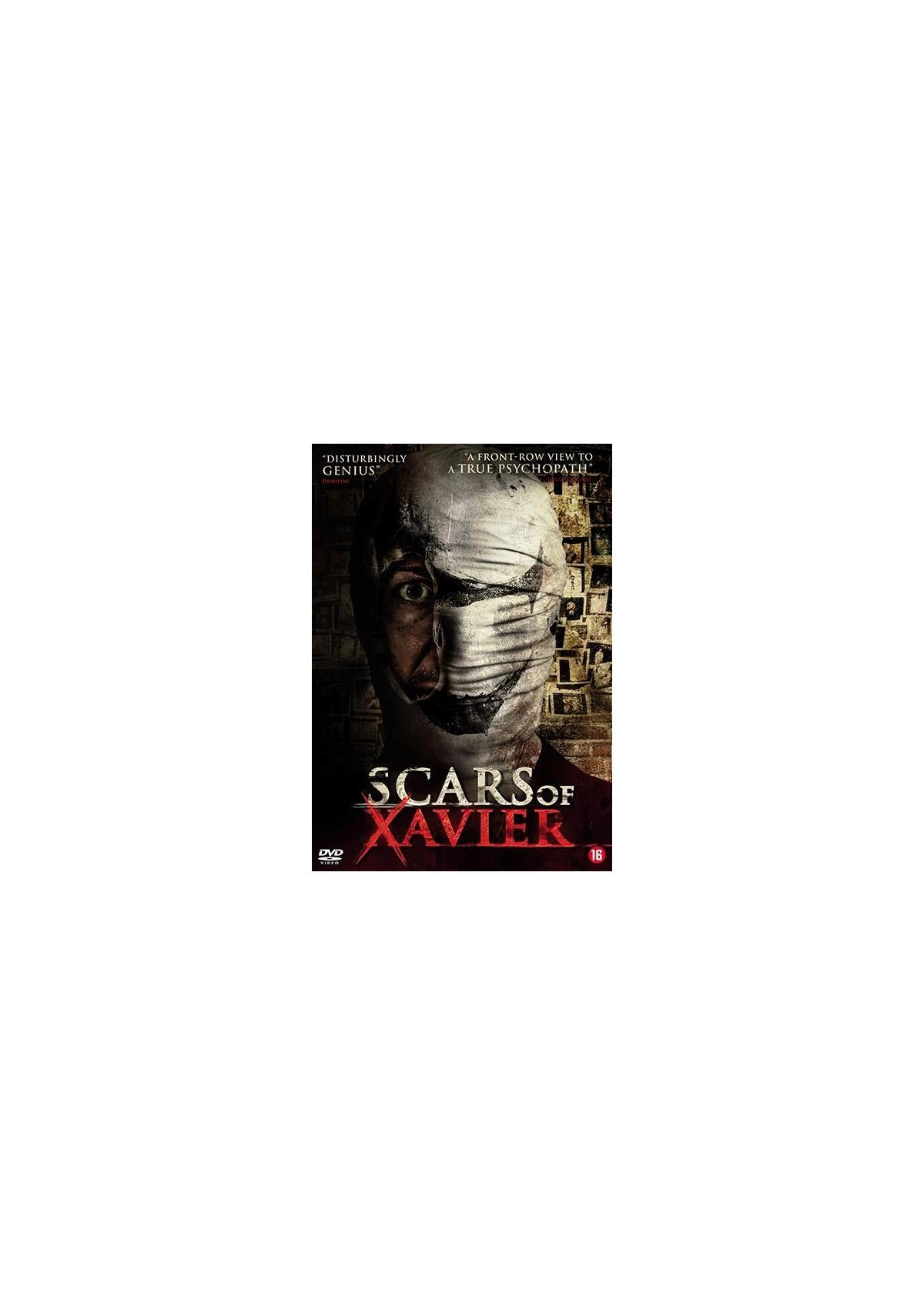 Affiche du film Scars of Xavier, montrant une personne avec des bandages sur le visage et le titre.