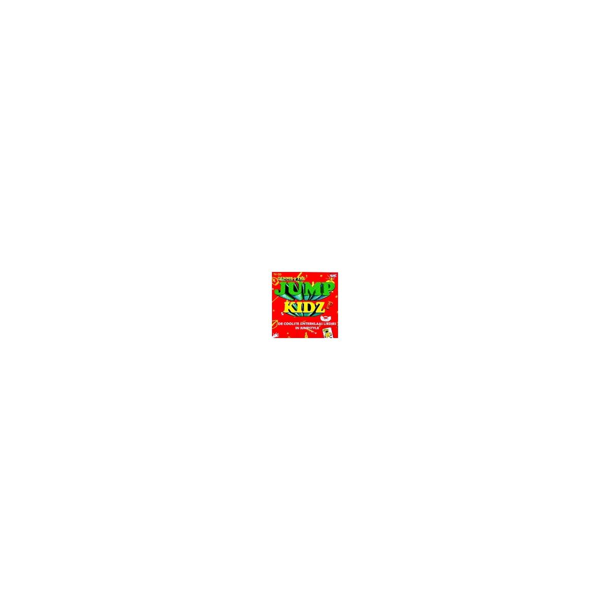 Pochette d'album de Jump Kidz avec un design rouge et vert vif.