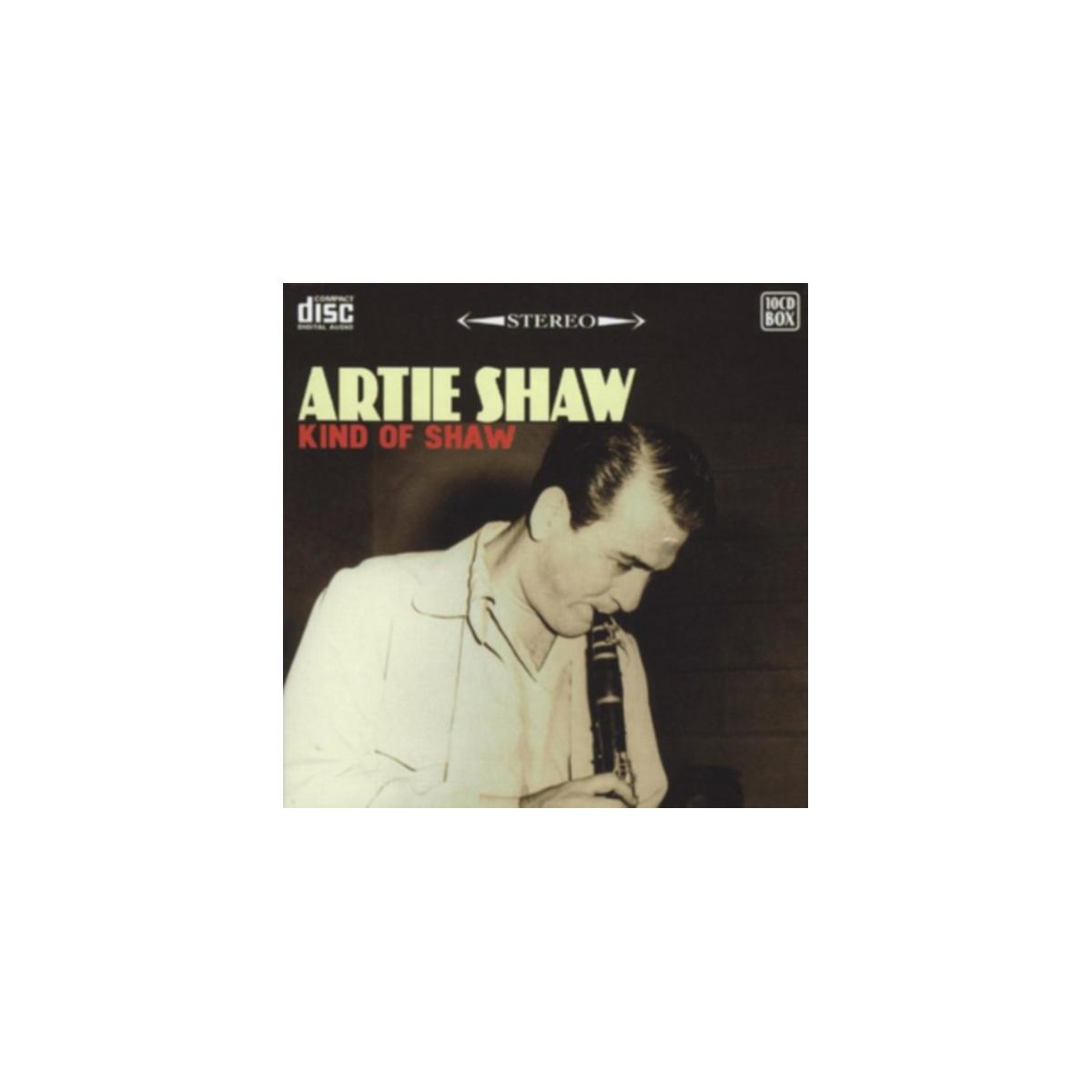 Albumhoes voor Artie Shaw - Kind of Shaw, met een man die klarinet speelt.