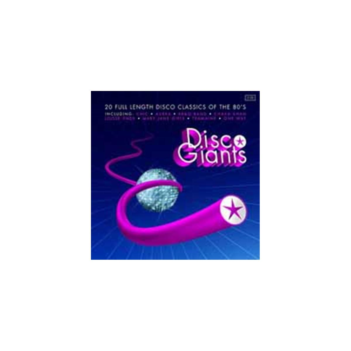 Albumhoes: Disobal en wervel. Tekst 'Disco Giants' en songteksten.