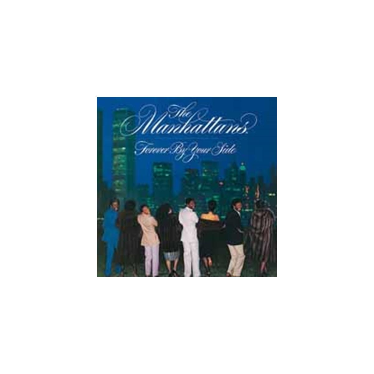 Albumhoes van The Manhattans, met een groep mensen en een stadsgezicht.