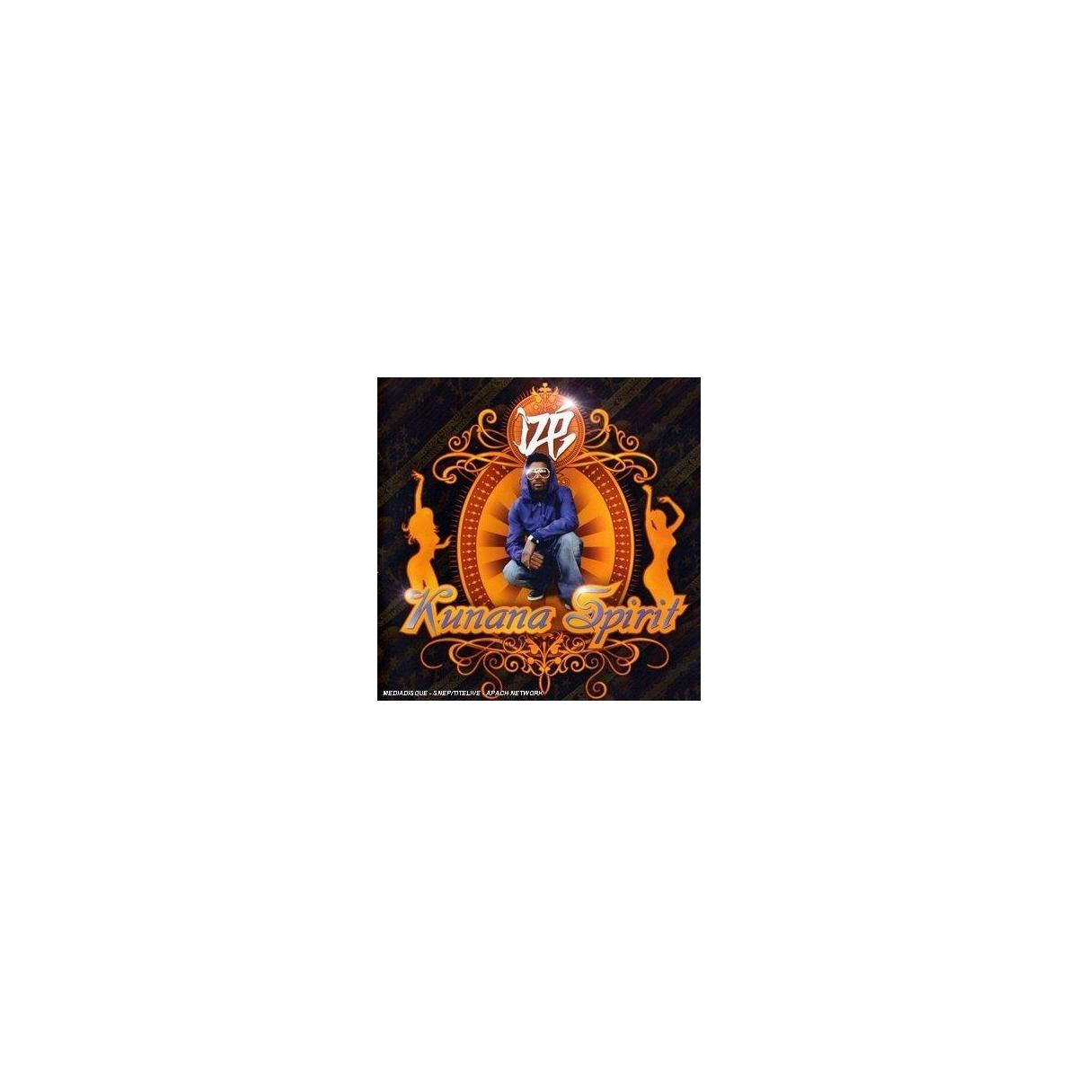 Man met zonnebril, blauwe jas, zittend, gouden logo en de woorden 'Kumana Spirit'.
