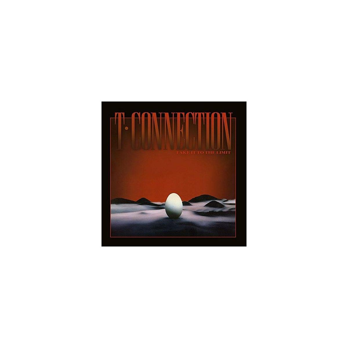 Albumhoes met een ei op een donkere achtergrond en de tekst 'T-CONNECTION'.