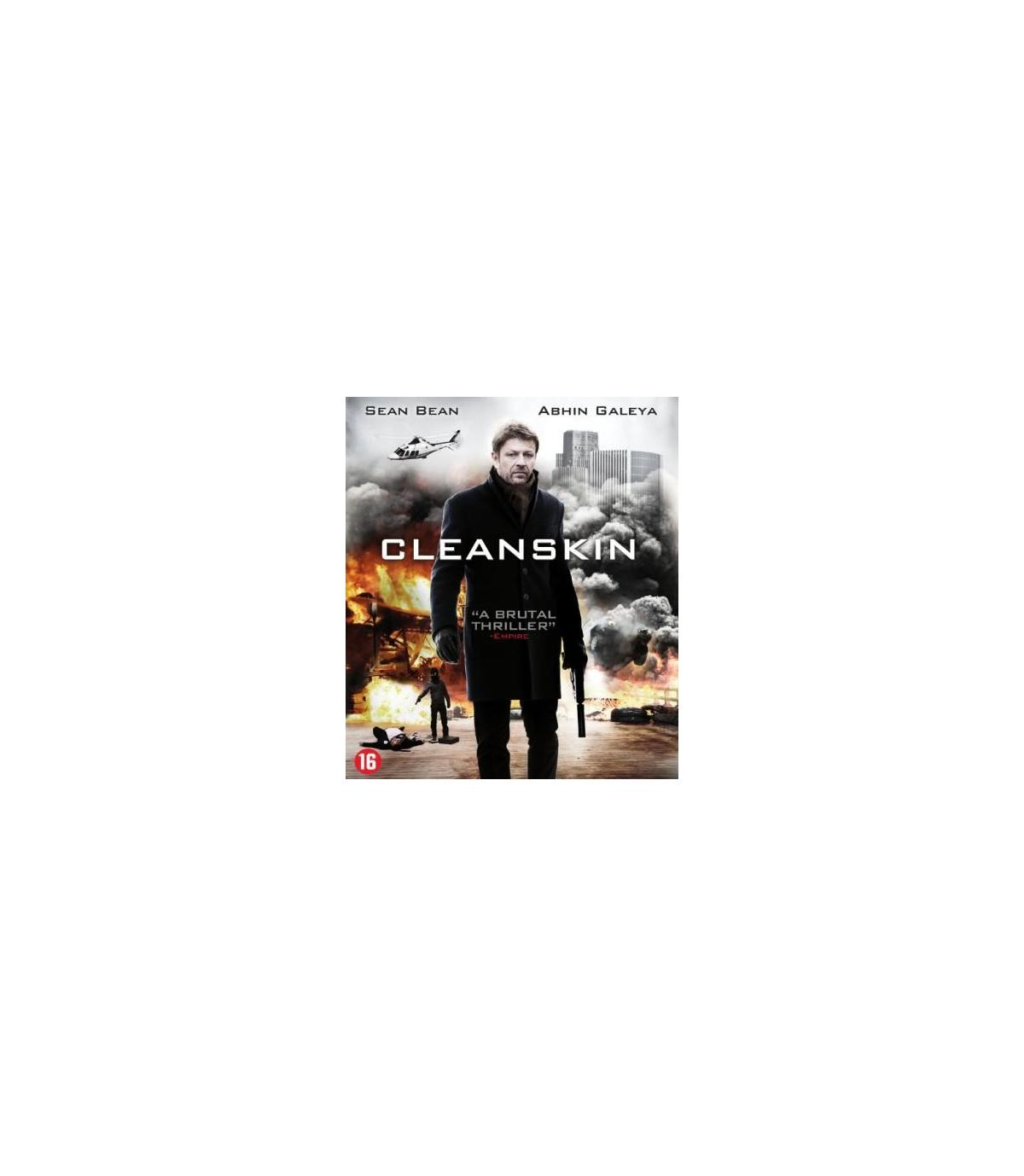 Affiche du film Cleanskin avec Sean Bean, Abhin Galeya et des bâtiments en arrière-plan.