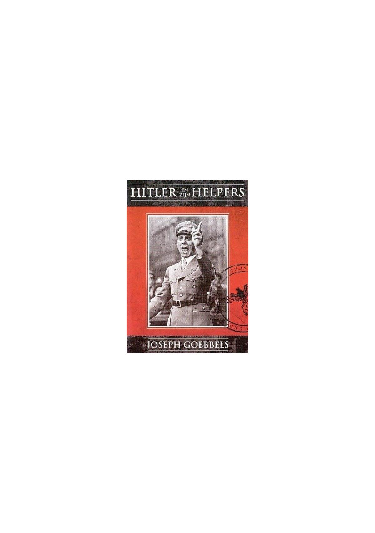 DVD-hoes. Joseph Goebbels houdt een toespraak. Titel: Hitler en zijn helpers.