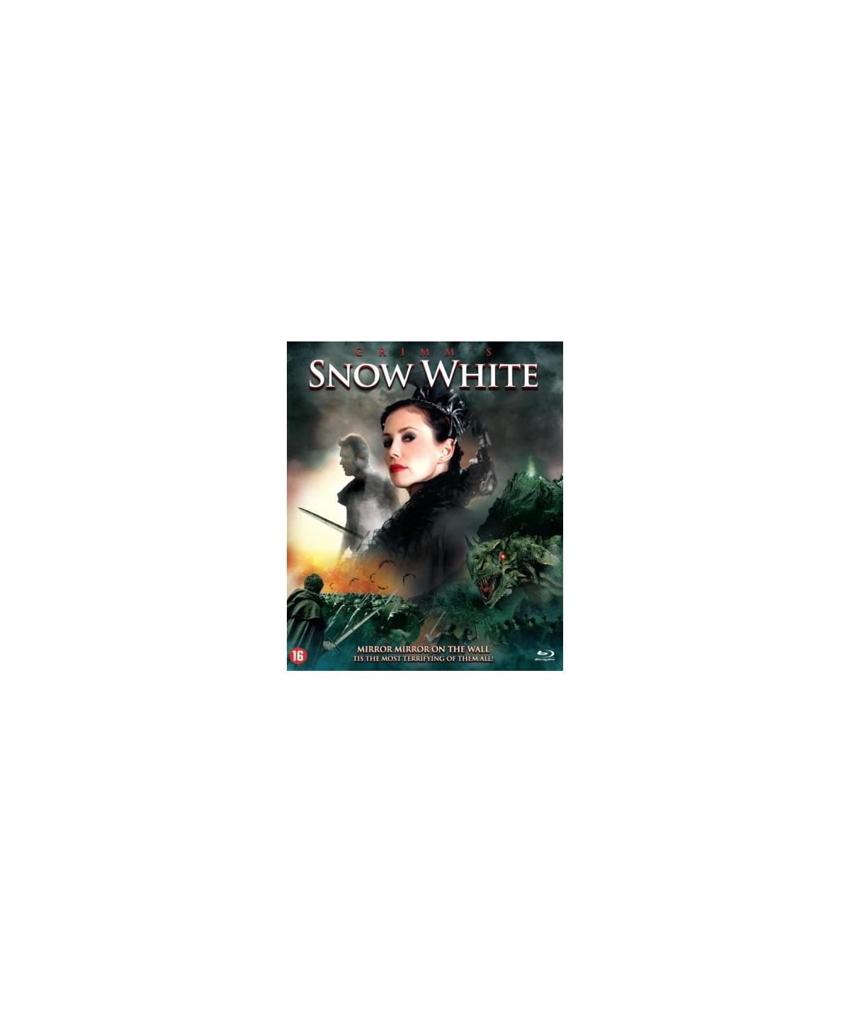 La jaquette du DVD de 'Blanche-Neige de Grimm' présente une femme avec des lèvres rouges et un fond sombre.