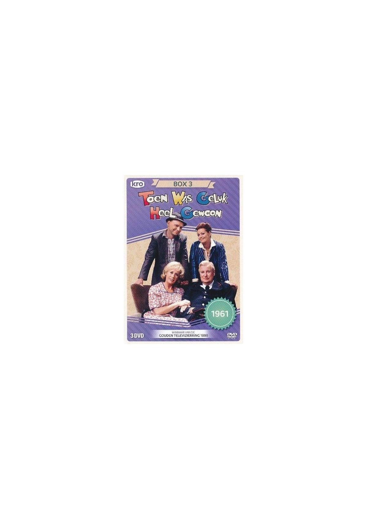 Couverture DVD. Des gens sur un canapé. Titre : Toen Was Geluk Heel Gewoon.