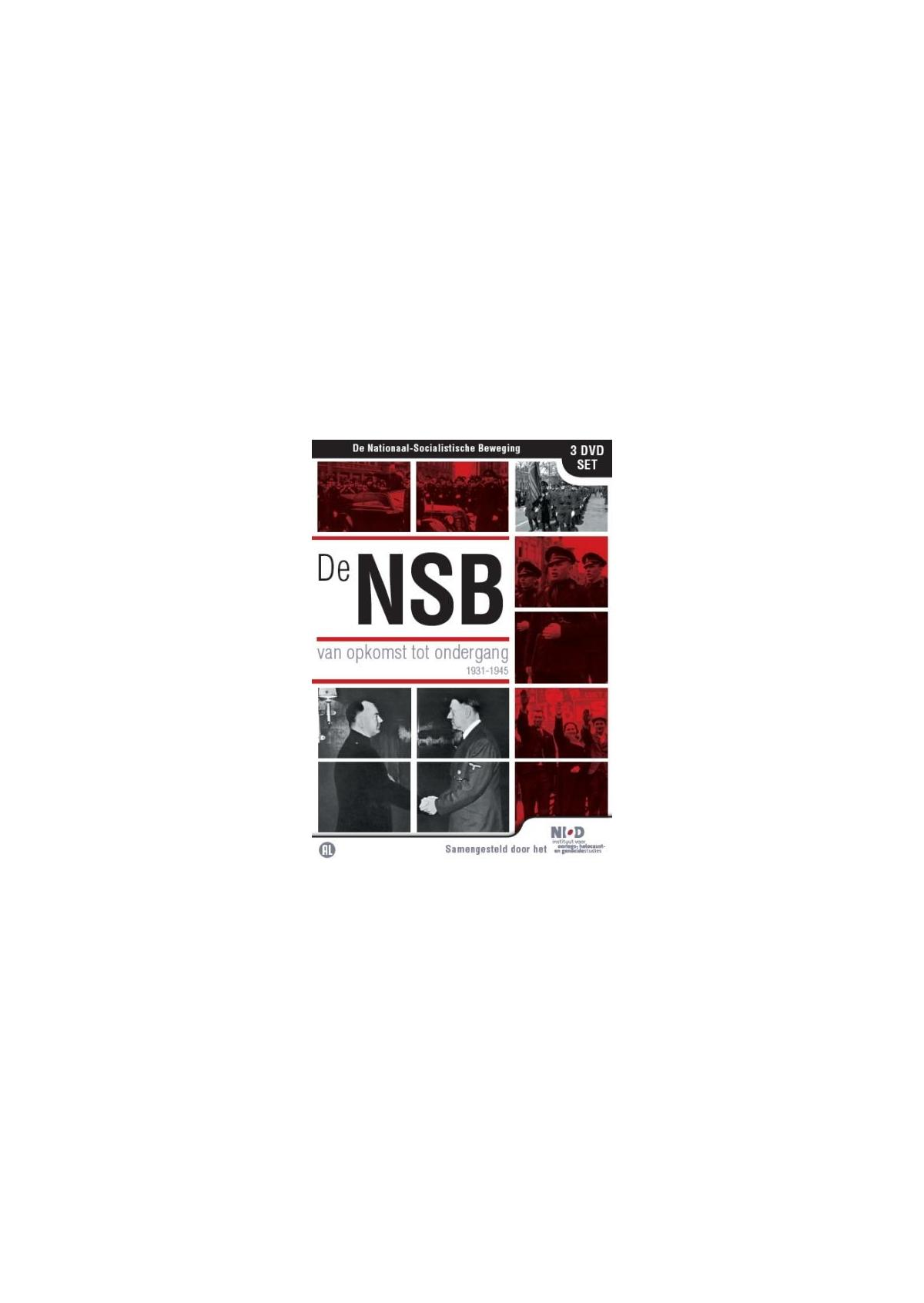 Couverture DVD, images en noir et blanc, texte : De NSB van opkomst tot ondergang.