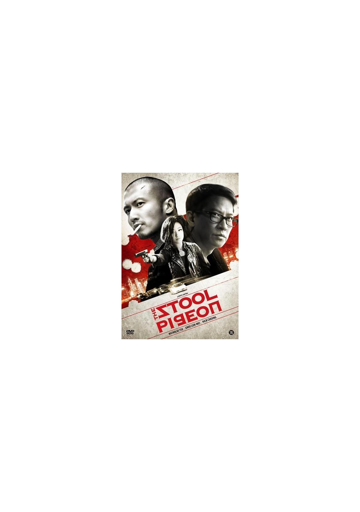 Filmposter met drie personen. Titel: The Stool Pigeon.