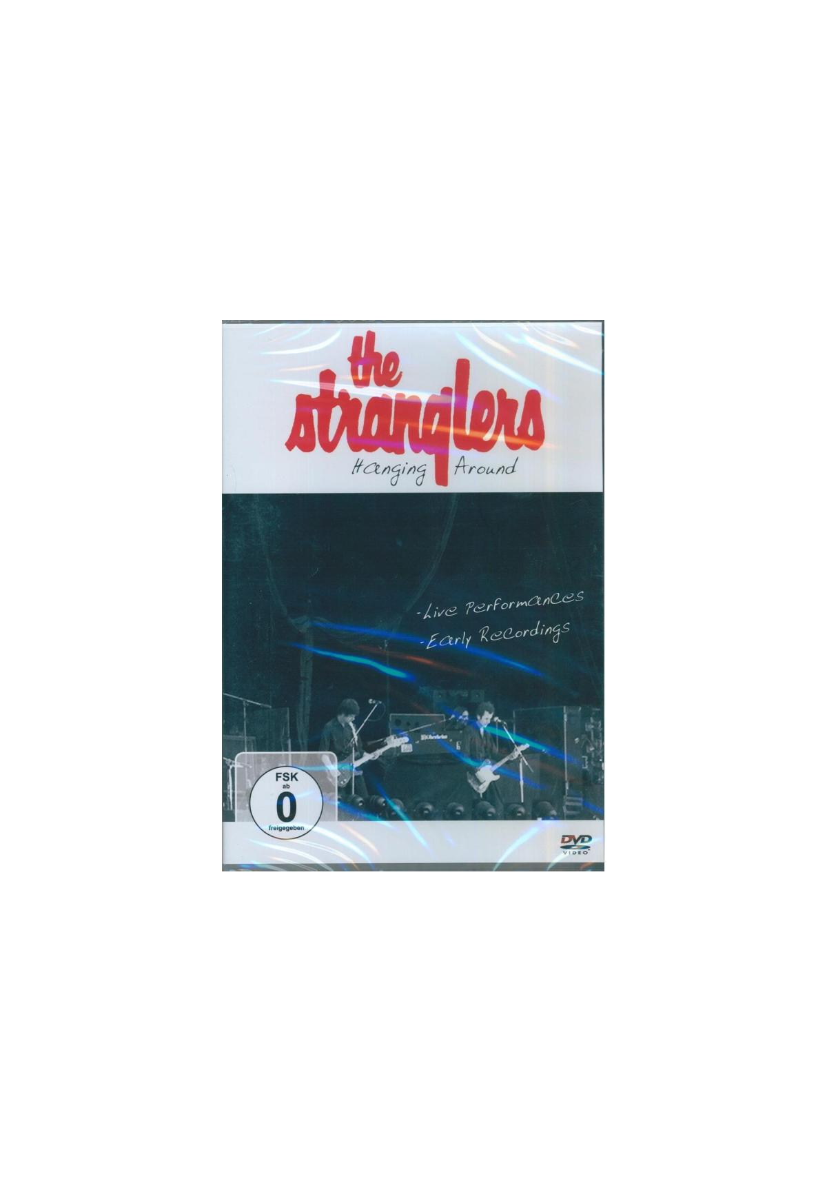 Couverture DVD : Groupe jouant en direct sur scène avec le titre 'The Stranglers'.