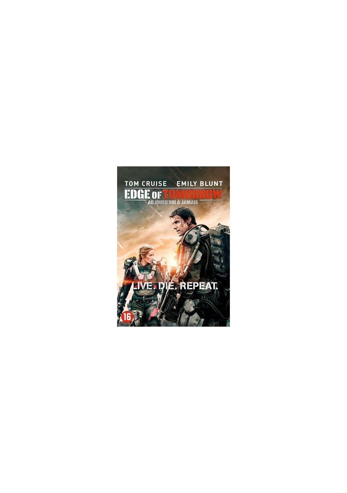 Affiche du film 'Edge of Tomorrow', Tom Cruise et Emily Blunt.
