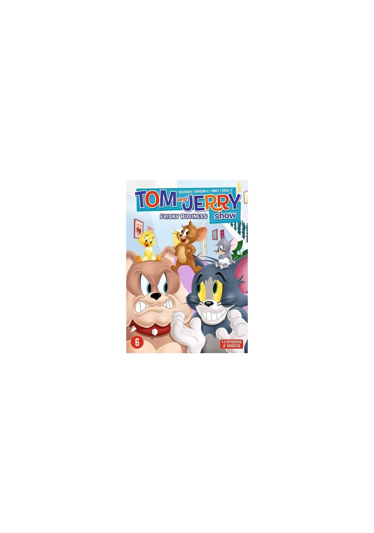 DVD-hoes van Tom & Jerry show: Personages op de hoes met titel en logo.