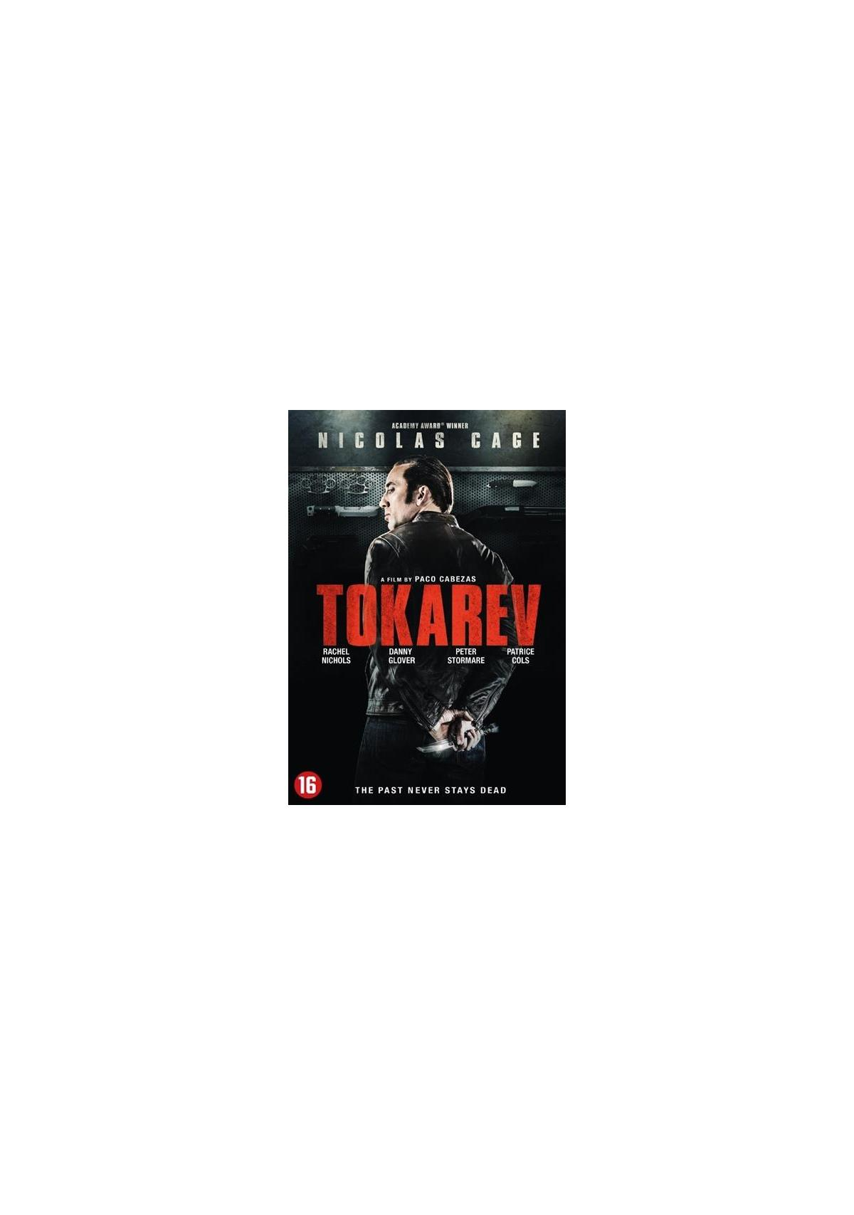 Affiche du film 'Tokarev' avec Nicolas Cage. Fond sombre.