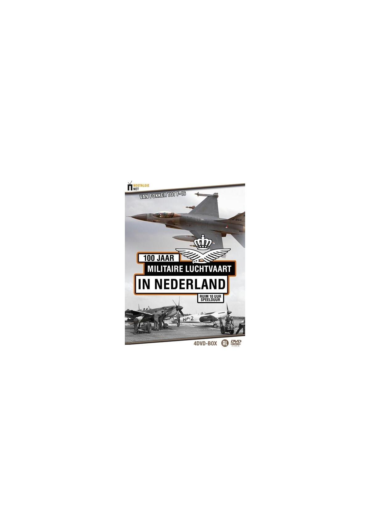 Filmovertrek met een straalvliegtuig. Titel: 100 jaar Militaire Luchtvaart in Nederland.