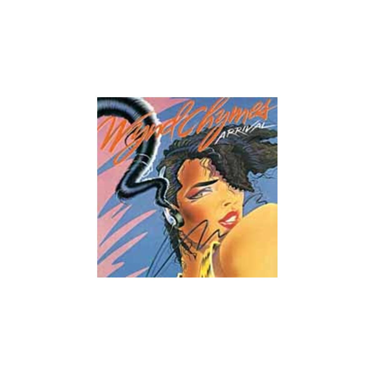 Pochette d'album avec un visage de femme, cheveux noirs et texte orange. Le titre est Word Chymes.