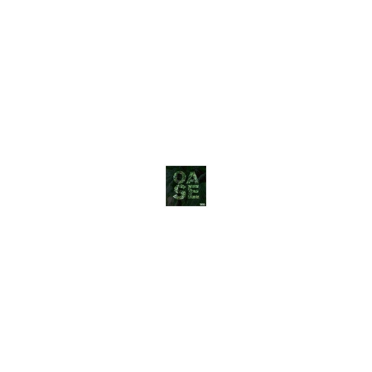 Couverture du DVD avec le mot 'Oase'. Lettres vertes et noires.