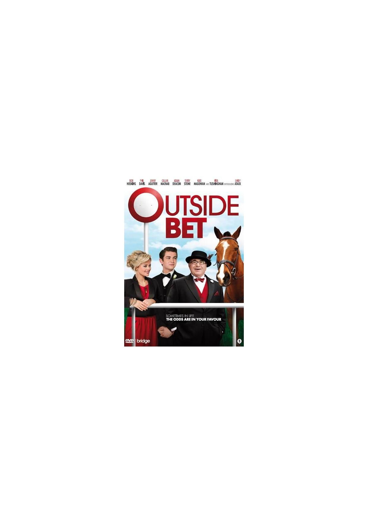 Affiche du film Outside Bet. Présente trois personnes et un cheval.
