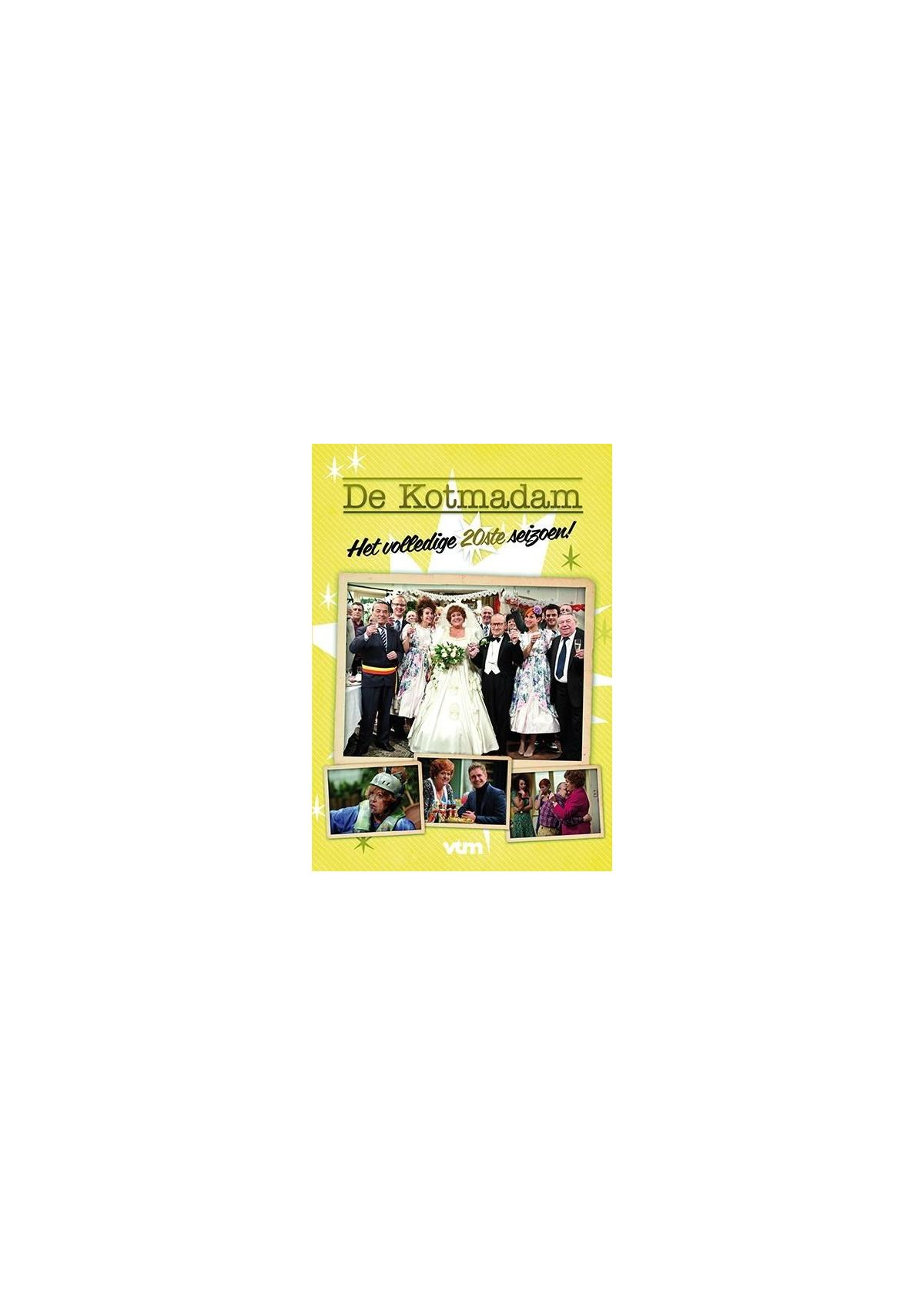 DVD-hoes: Een groep mensen voor een trouwscène. Titel: De Kotmadam.