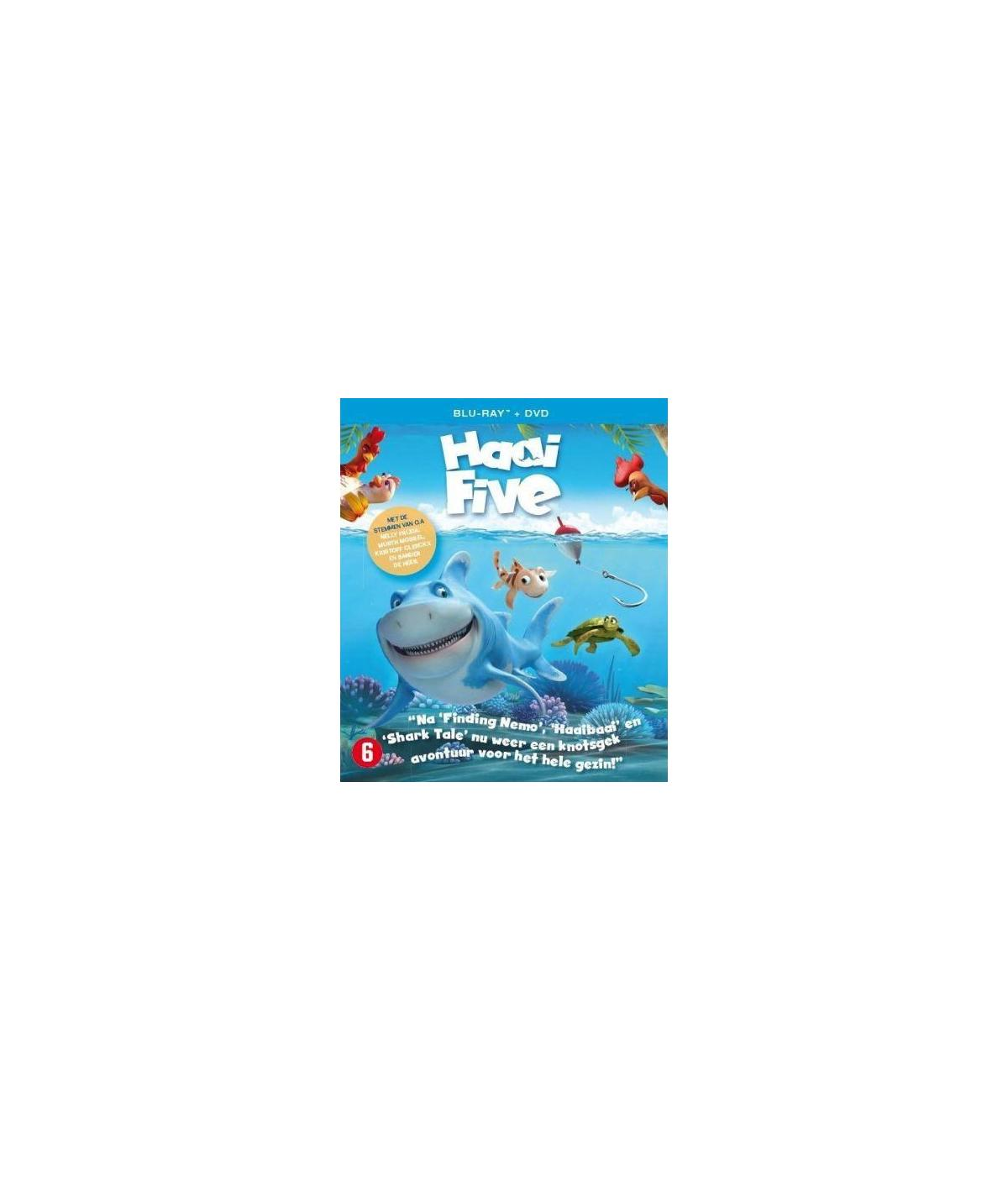 Affiche du film 'How to Five'. Requin de dessin animé et autres créatures marines.